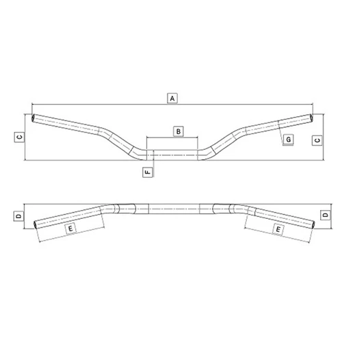 HSA silver medium bend handlebar | Domino