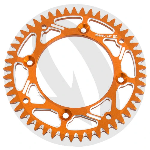 EC orange rear sprocket - 47 teeth - pitch 420 | CHT | stock pitch