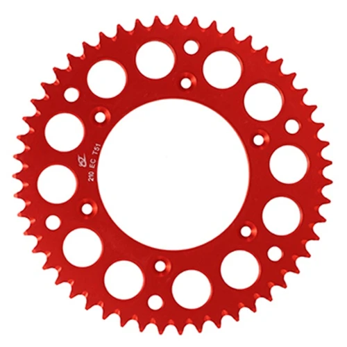 EC red rear sprocket - 47 teeth - pitch 420 | CHT | stock pitch