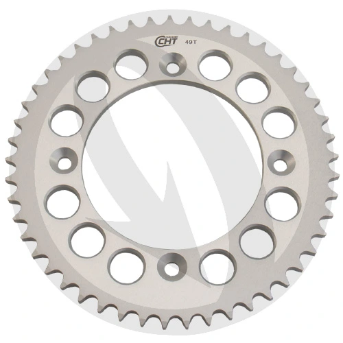 E silver rear sprocket - 46 teeth - pitch 428 | CHT | stock pitch