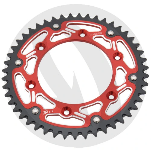 X-Race red rear sprocket - 47 teeth - pitch 520 | CHT | stock pitch