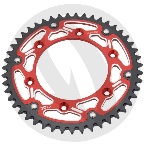 X-Race red rear sprocket - 48 teeth - pitch 520 | CHT | stock pitch