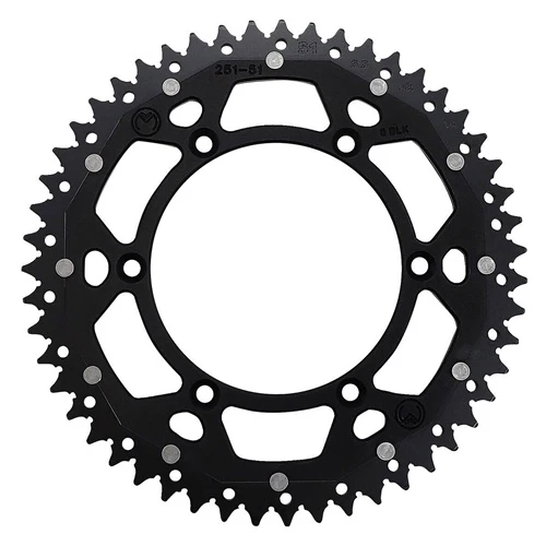 X-Race black rear sprocket - 46 teeth - pitch 525 | CHT | stock pitch