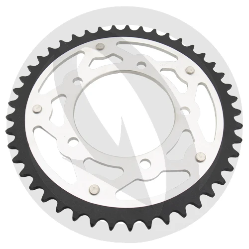 X-Race silver rear sprocket - 42 teeth - pitch 520 | CHT | stock pitch