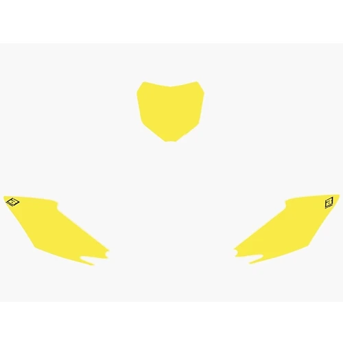Kit adesivi portanumero giallo fluo | Blackbird Racing