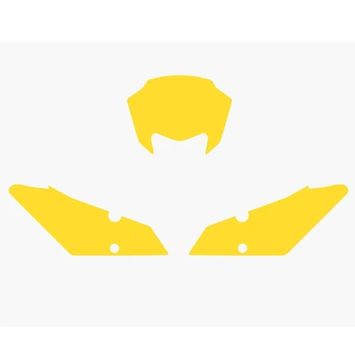 Kit adesivi portanumero giallo | Silenziatore doppio | Blackbird Racing