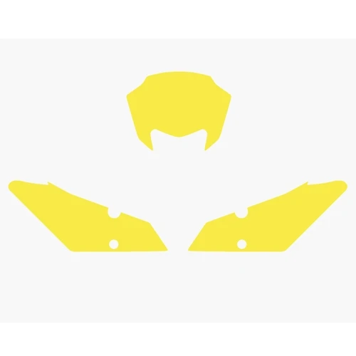 Kit adesivi portanumero giallo fluo | Silenziatore doppio | Blackbird Racing