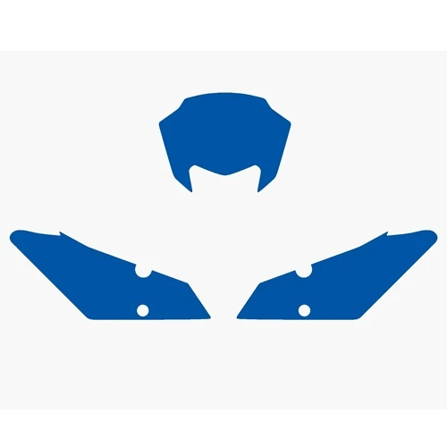 Kit adesivi portanumero blu | Silenziatore doppio | Blackbird Racing