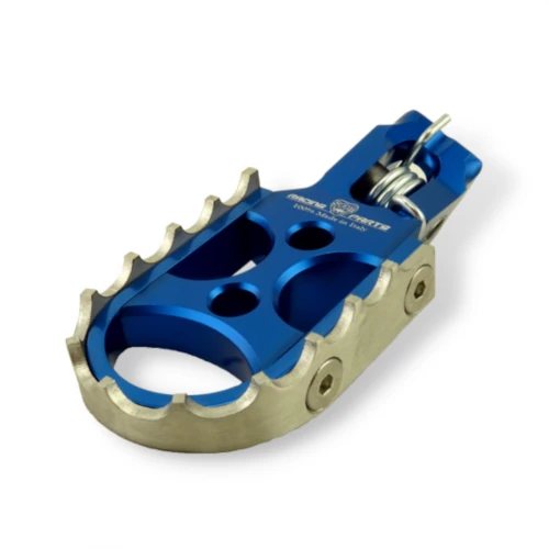 Couple of standard footpegs for driver | blue body and silver insert | SAM Racing Parts