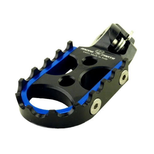 Coppia pedane standard per pilota | corpo nero blu ed inserto nero | SAM Racing Parts