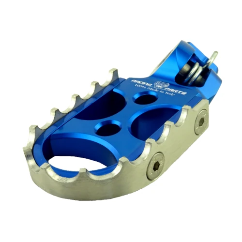 Coppia pedane standard per pilota | corpo blu ed inserto argento | SAM Racing Parts