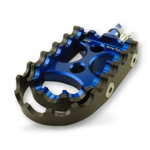 Coppia pedane rally per pilota | corpo blu ed inserti blu nero | SAM Racing Parts