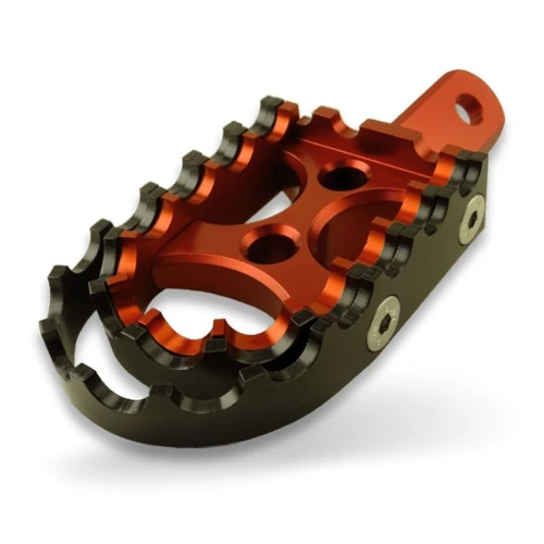 Coppia pedane rally per pilota | corpo arancio ed inserti arancio nero | SAM Racing Parts