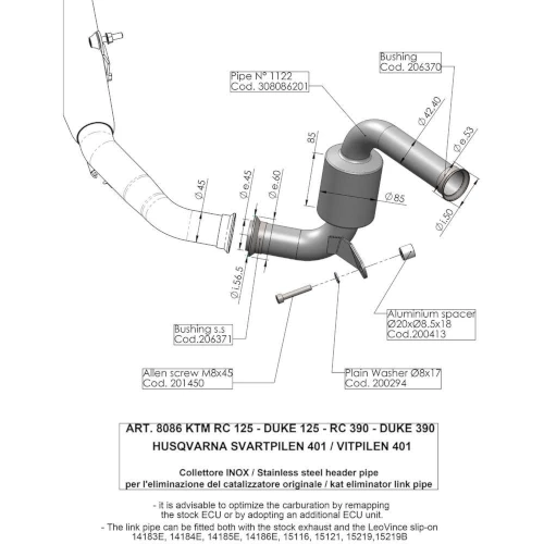 Cat eliminator link pipe | LeoVince
