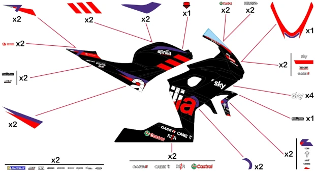 Stickers Aprilia Racing MotoGP 2024 | race