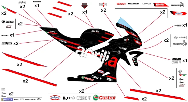 Stickers Aprilia Racing MotoGP 2025 | race