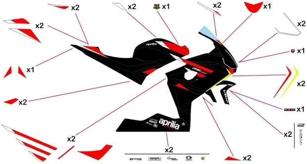 Stickers Aprilia Racing MotoGP 2025 | race