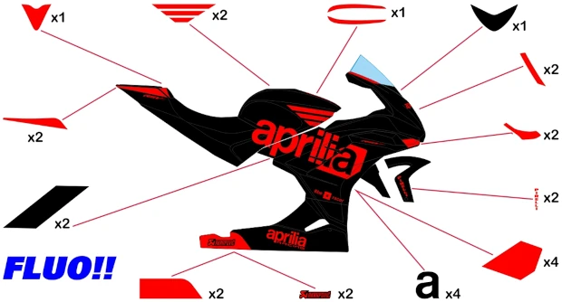 Stickers Aprilia Racing 10 RF | race fluo