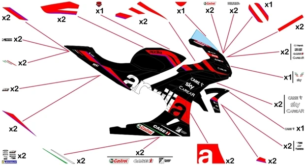 STICKERS - APRILIA RACING REPLICA 2023 for motorcycles 607146m