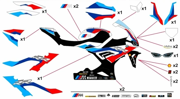 Stickers replica BMW Motorrad SBK 2020 | race