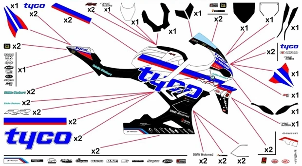 Stickers replica BMW Tyco BSB 2019 | race