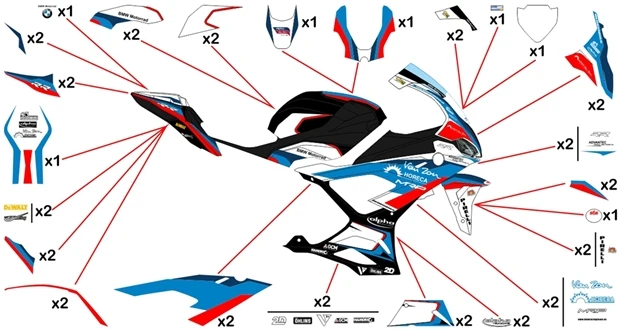 Kit adesivi replica BMW Alpha Racing 2019 | strada