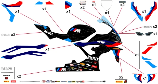 Kit adesivi replica BMW Motorrad WSBK 2024 | corsa