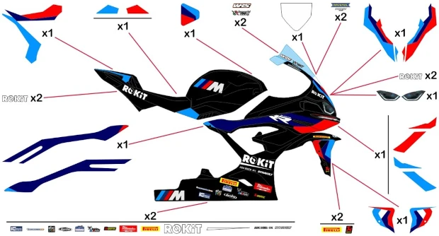 Kit adesivi replica BMW Motorrad WSBK 2023 | corsa