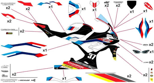 Kit adesivi replica BMW Motorrad EWC 2022 | corsa