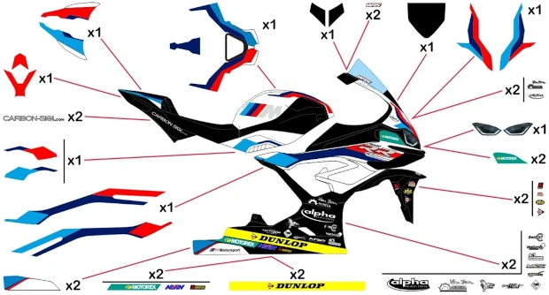 Kit adesivi replica BMW Motorrad EWC 2021 | corsa