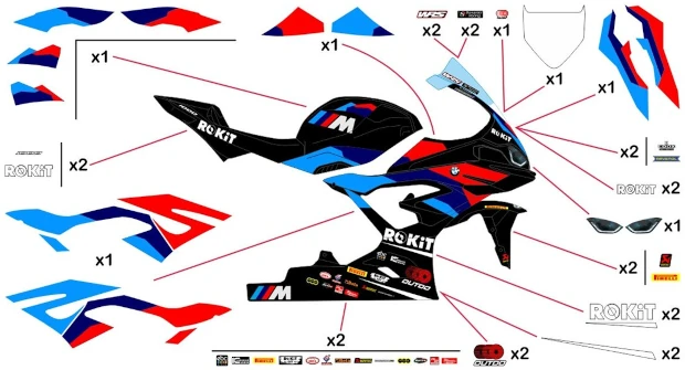Stickers replica BMW Motorrad WSBK 2025 | race