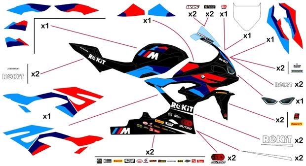 Stickers replica BMW Motorrad WSBK 2025 | street
