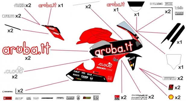 Stickers replica Ducati Aruba SBK 2019 | race