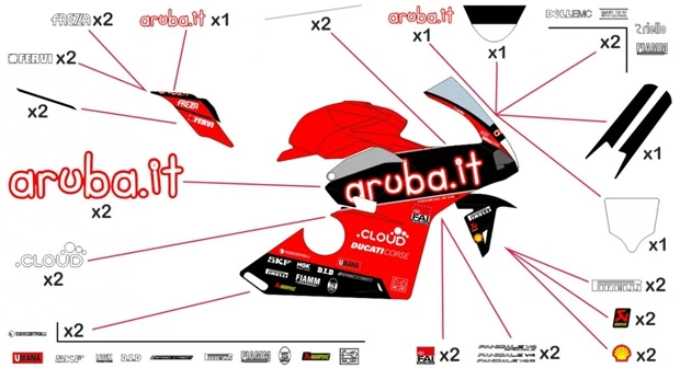 Stickers replica Ducati Aruba WSBK 2019 | street
