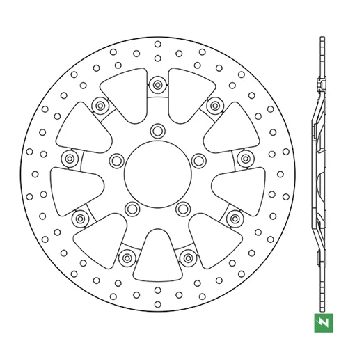Floating brake disc EFV | Newfren | front
