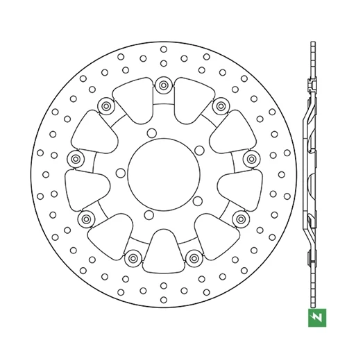 Floating brake disc EFV | Newfren | front