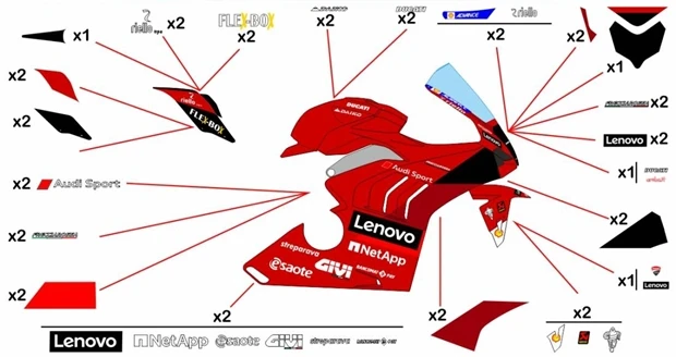Kit adesivi replica Ducati MotoGP 2021 | corsa