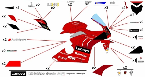 Stickers replica Ducati MotoGP 2021 | street