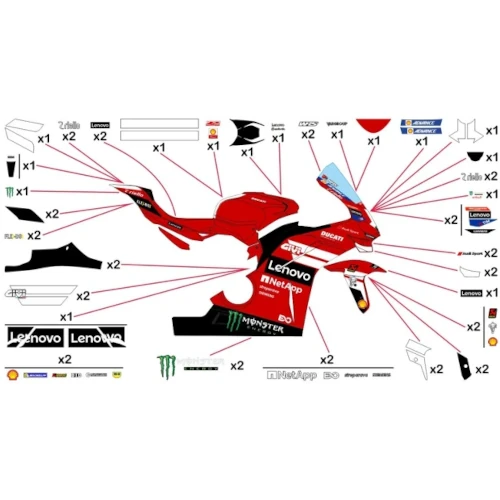 Stickers Ducati Lenovo MotoGP 2026