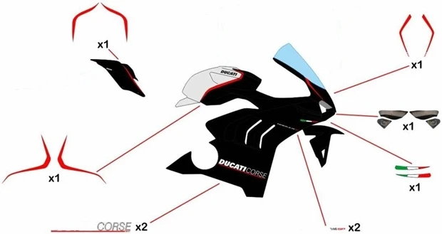 Kit adesivi Ducati V4 SP | corsa
