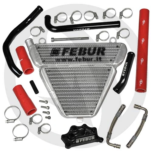 Additional water oil cooler | it fits the stock thermostatic valve | Febur