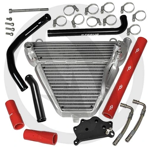 Additional water oil cooler | it fits the stock thermostatic valve | Febur