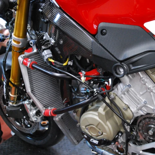 Full racing water oil cooler | Kit to remove thermostatic valve | No side engine stand | Febur