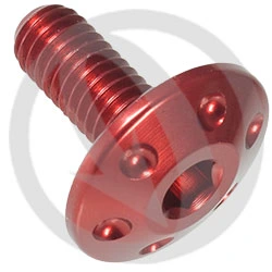FOR bolt - red ergal 7075 T6 - M6 x 15 | Lightech