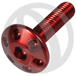 FOR bolt - red ergal 7075 T6 - M6 x 25 | Lightech