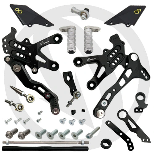 Couple of adjustable rearsets with fixed footpeg Aprilia RSV4 1000 Factory | Lightech