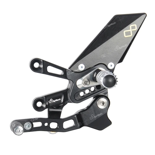 Couple of adjustable rearsets with pliable footpeg and reversed gear | Lightech