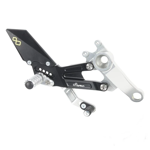 Couple of adjustable rearsets with fixed footpeg and double gear | Lightech