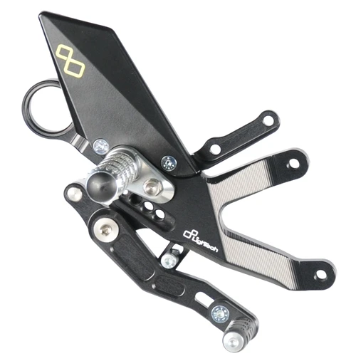 Couple of adjustable rearsets with fixed footpeg and double gear | Lightech