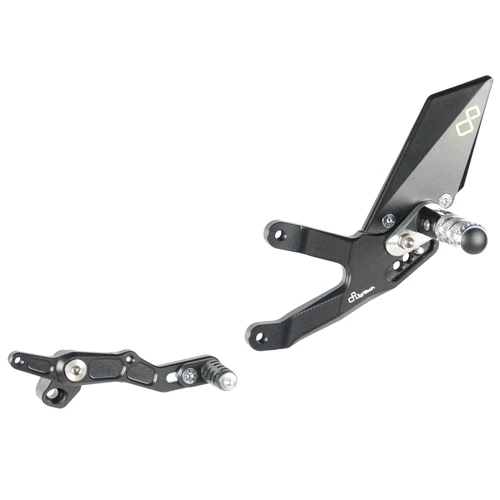 Couple of adjustable rearsets with pliable footpeg and double gear | Lightech